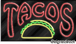 Tacos Neon Sign w/Graphic: 454 10454 - image 1