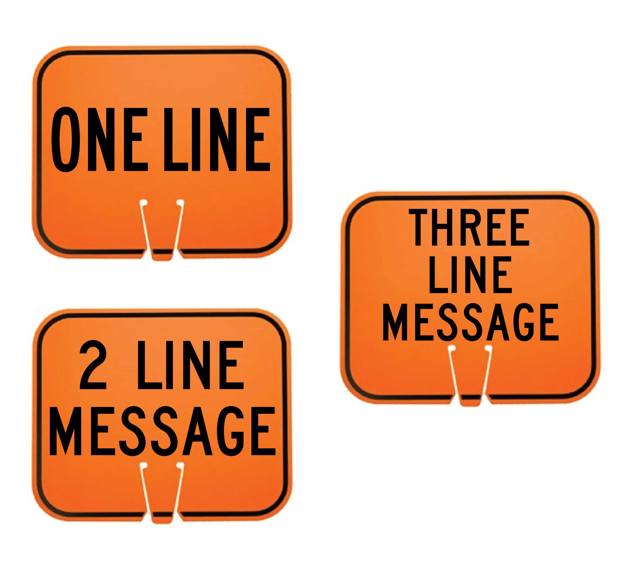 CUSTOM - Snap-on traffic cone sign 12.75  x 10.5  TSZ-1210-OR-BO-NR-CSTM - image 2