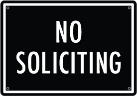 Econo-Sign: 6.3 x9  -  No Soliciting  Sign SD-AS-SD01L - image 1