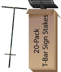 20pc Case of 47  T-Bar Sign Stake SD-TBS47R-20-Pack - image 2