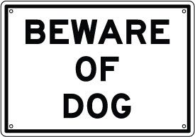 Econo-Sign: 6.3 x9  -  Beware of Dog  Sign SD-AS-5L - image 1
