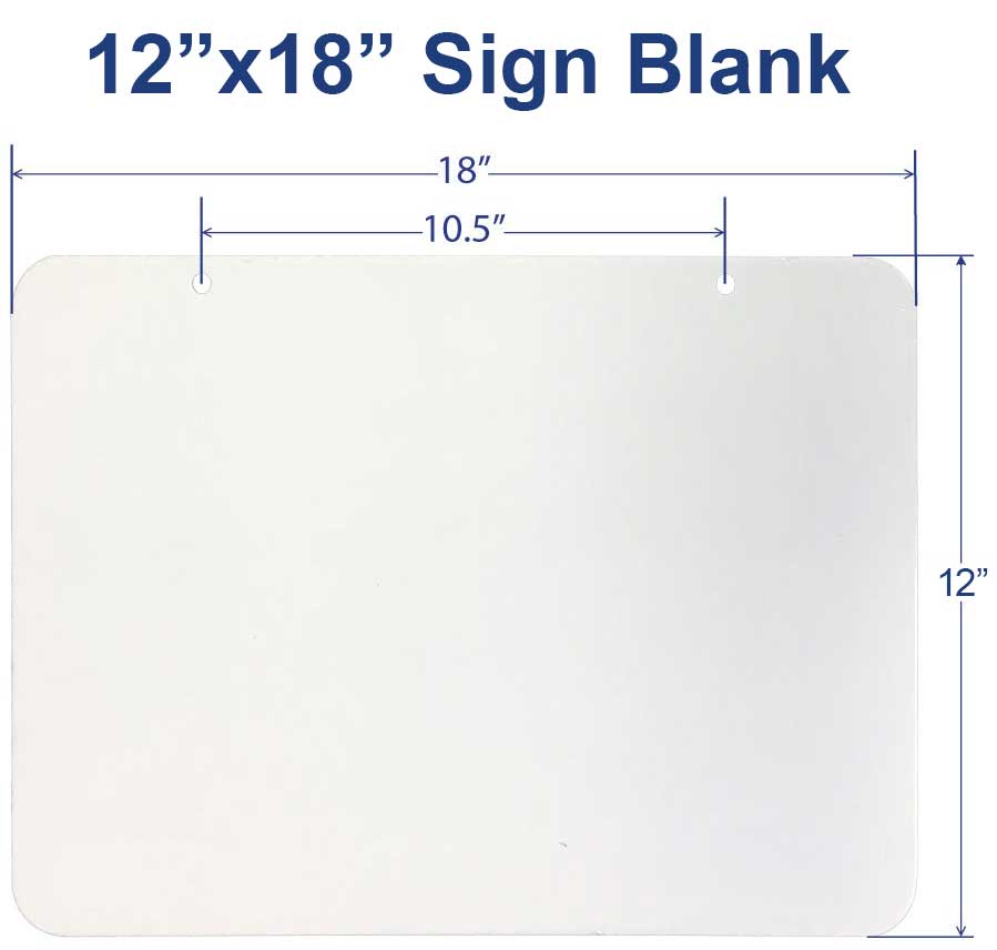 18 inch x12 inch  Aluminum Sign Blank for 24 inch  Scroll Bracket SC24BO - image 2