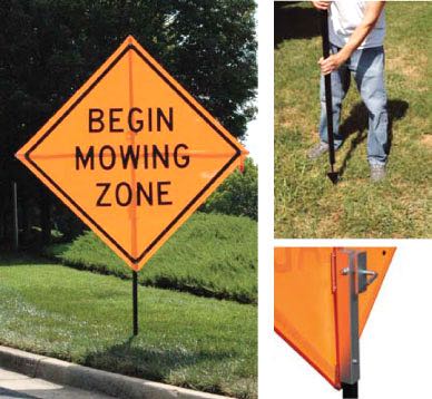 SafeZone Series Drive-In Mesh Sign Stand SZ-112 - image 1