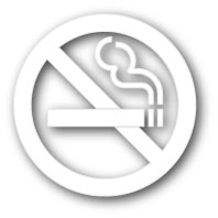 White No Smoking Window Decal (One Color) SD-NS-01 - image 1