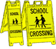 Plasticade A-Frame School Crossing Signs