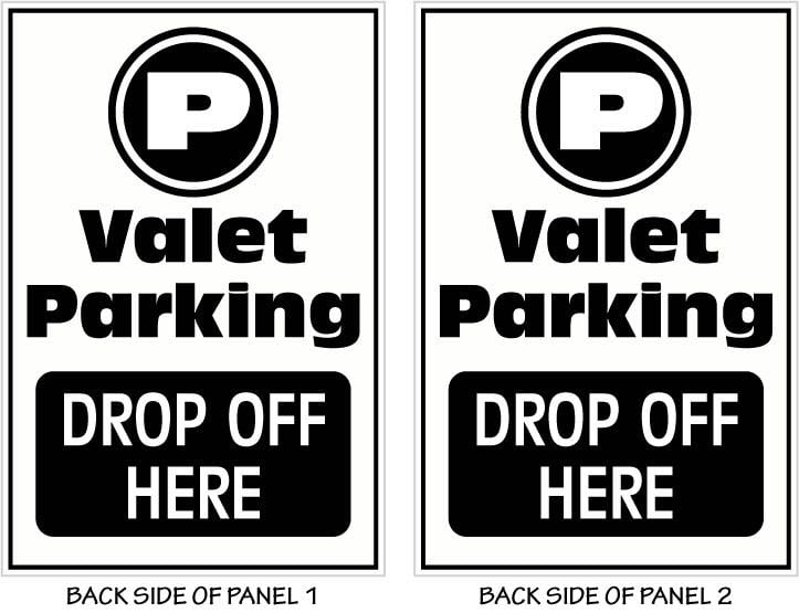 Black Signicade Deluxe with two Valet Parking signs SD-140BK-PLUS-Valet-Park-001 - image 3