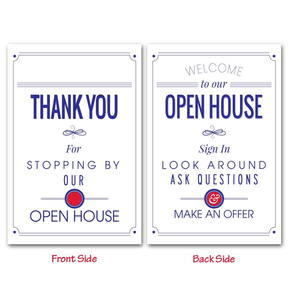 Black Signicade Deluxe with two Open-House signs V002 SD-140BK-Plus-Open-House-002 - image 3