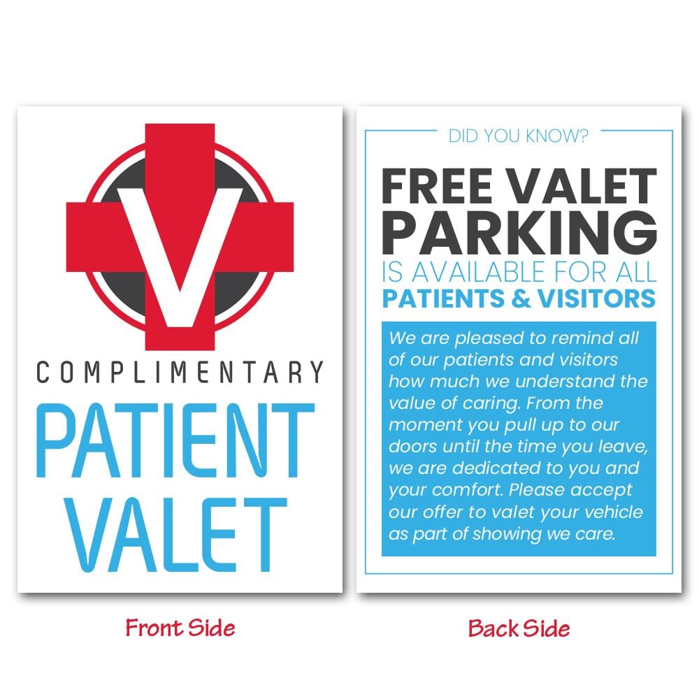 Blue Signicade Deluxe with two Patient-Valet signs SD-140BLU-plus-Patient-Valet-001 - image 2