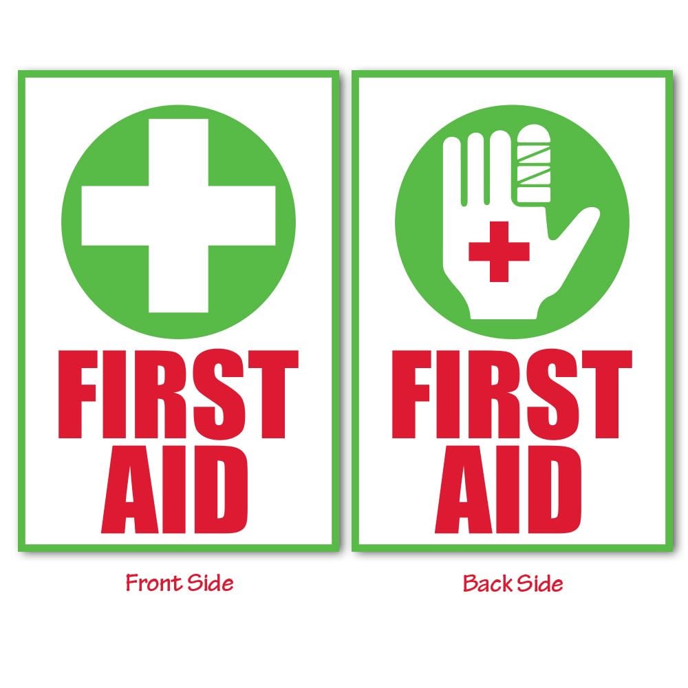 Green Signicade Deluxe with two 1st Aid signs v001 SD-140GRN-plus-1stAID-001 - image 2