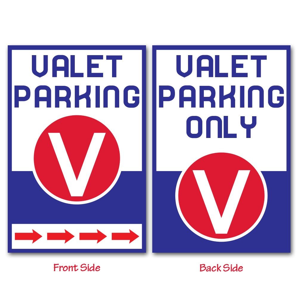 Black Signicade Deluxe with two Valet Parking signs v003 SD-140-BK-PLUS-Valet-Park-v003 - image 3