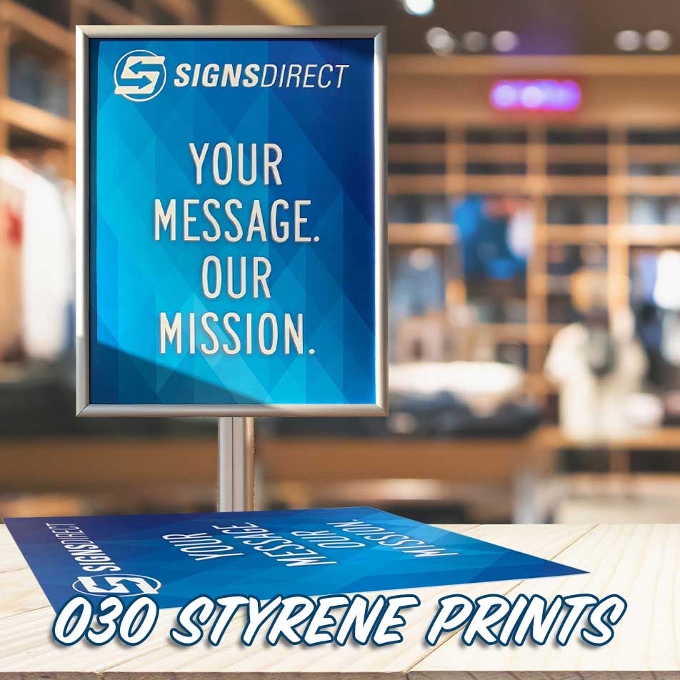 Custom 030 Styrene Signs - Upload & Order SD-CSTM-Styrene - image 1