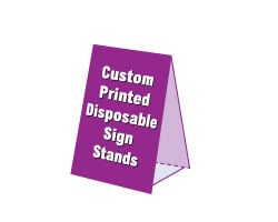 Self Supporting Disposable Custom Signs