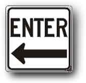 Enter with Left Arrow 18 inch x18 inch G-113L - image 1