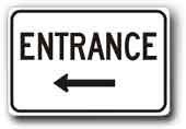 Entrance w/Left Arrow sign 18 inch x12 inch G-32L - image 1