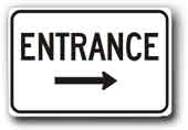 Entrance with Right Arrow sign 18 inch x12 inch G-32R - image 1