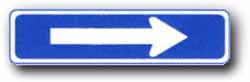 Horizontal Arrow sign - Blue 24 inch X6 inch D9-2BRA11 - image 1