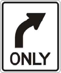 Right Turn Only (Symbol) R3-5RRA23 - image 1