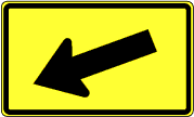 24 inch x12 inch    inch Arrow inch  Sign W16-7 - image 1