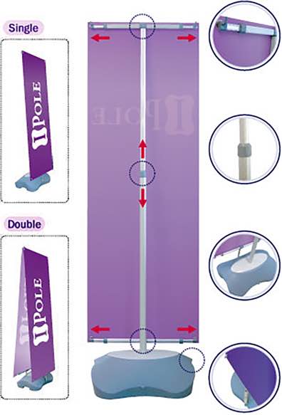 iPole Outdoor Banner Stand IPOLE27DD - image 2