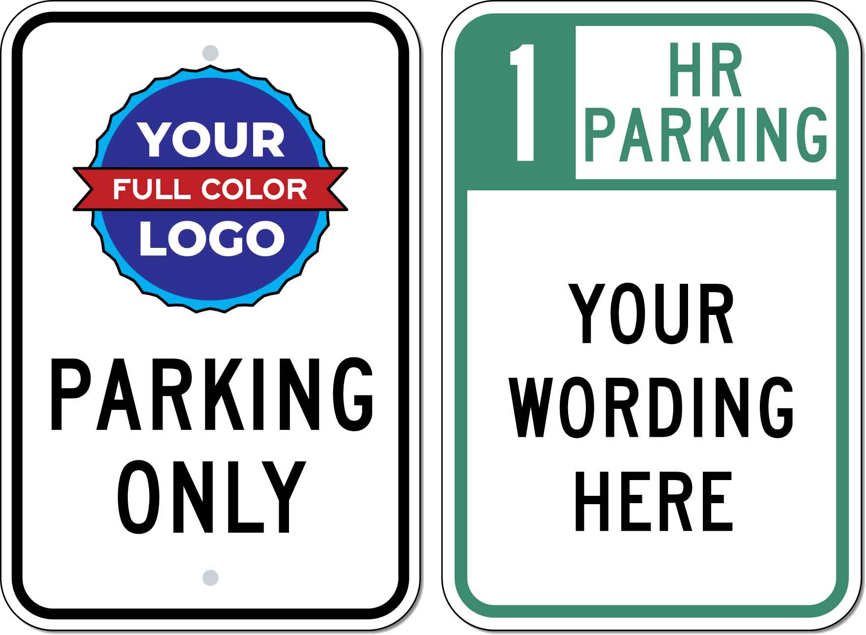 Deluxe Custom Aluminum 12x18 Sign. 080 EG-Reflective - Upload & Order