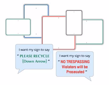 I want Signs Direct to design my reflective metal sign.
