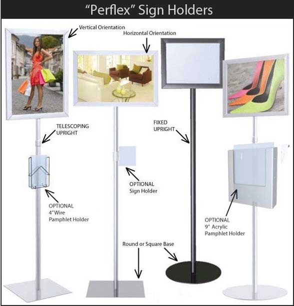 Perflex 14 inch x22 inch  Pedestal Base Sign Stand SF6 - image 1