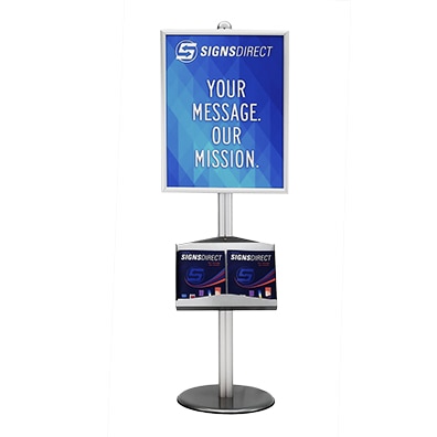 22 x28  Albion Sign Stand, 2 sided with literature Trays SD-KIT-ALB-SYSTM-2SIDE - image 2