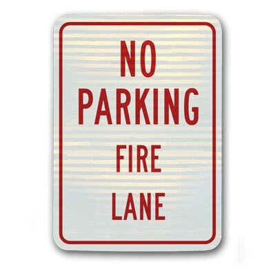 18 inch x24 inch  No Parking / Fire Lane Sign R-53RA9 - image 1