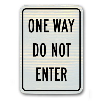 One Way Do Not Enter 18 inch x24 inch SD-R-63RA9 - image 1