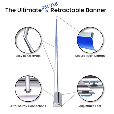 33 inch  wide luxury retractable banner stand SD-RP18-2 - image 4