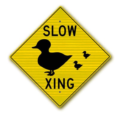 24 inch x24 inch  - Slow / Duck Crossing W17-1RA16 - image 1
