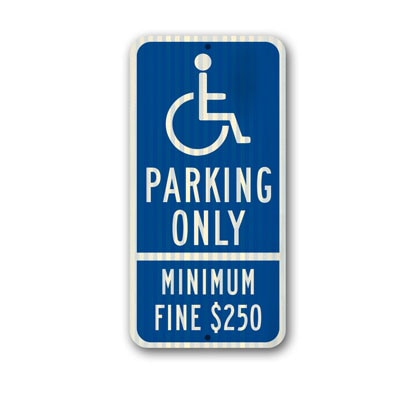 California Handicapped Parking Only 12  x 24  CA1224 - image 1