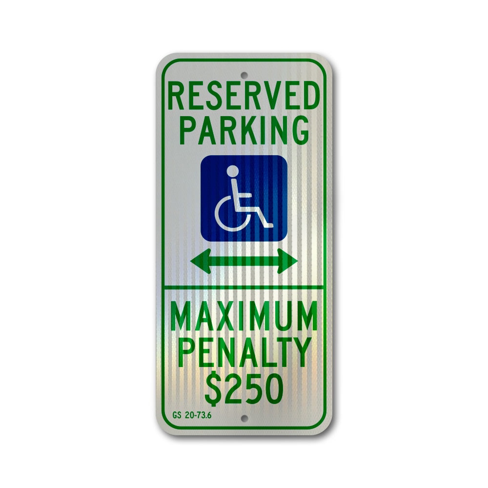 12"x26" North Carolina Handicapped Parking Sign with Arrow