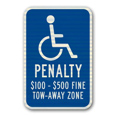 12 inch x18 inch  Sign - Virginia / Handicapped Parking / .080 inch  thick VA1218 - image 1