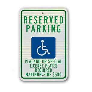 12 inch x18 inch  Hawaii - Handicapped Parking / .080 inch  thick HA1218RA5 - image 1