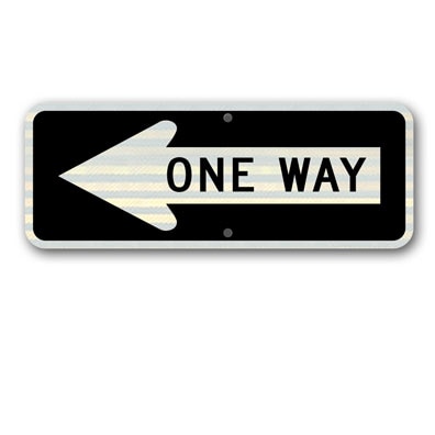 One Way (Left) 36 inch X12 inch  arrow SD-R6-1LRA24 - image 1