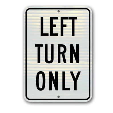 Left Turn Only sign R5-804RA9 - image 1