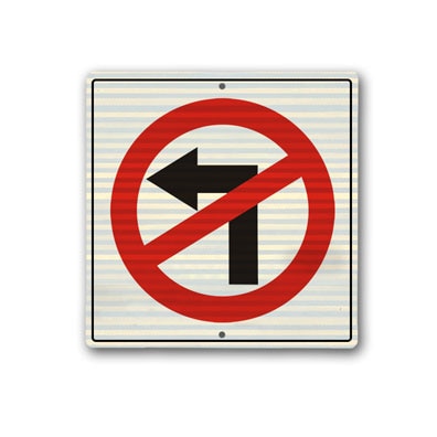 No Left Turn (with symbol) SD-R3-2SRA16 - image 1