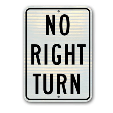 No Right Turn R3-1ARA9 - image 1
