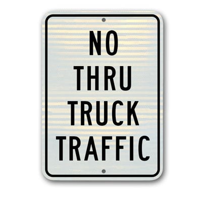 No Thru Truck Traffic sign R14-3RA9 - image 1