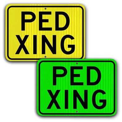 18 inch x12 inch  Warning Sign - Ped Xing W11-2-18-12 - image 1