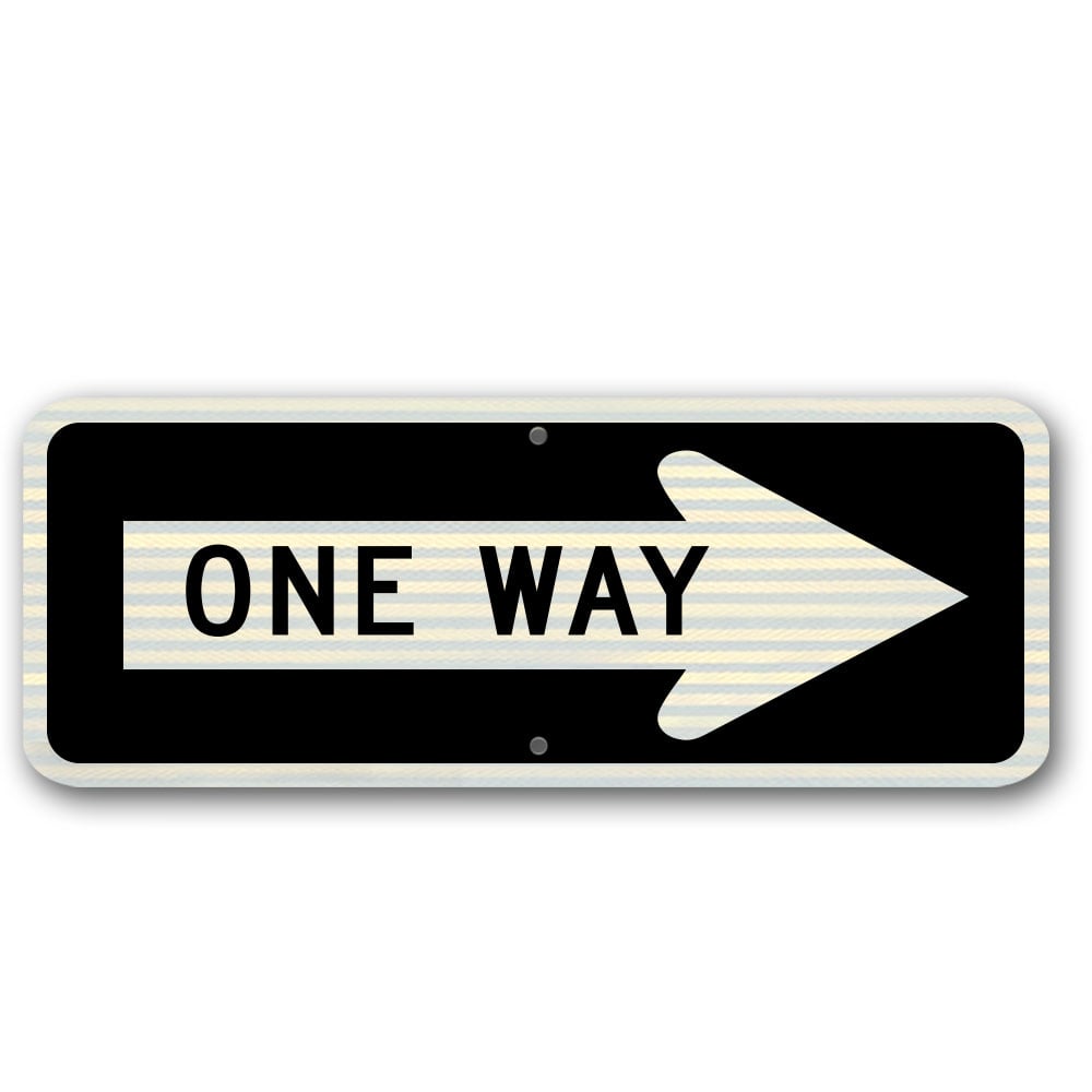 One Way (Right) 36X12 sign