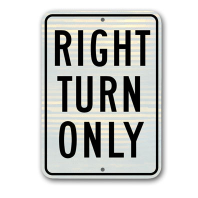 Right Turn Only sign R5-805RA9 - image 1