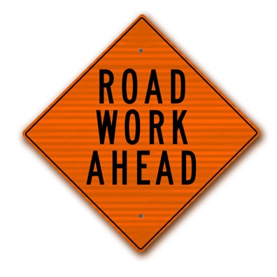 24 x24 inch  Road Work Ahead W-65RA16 - image 1