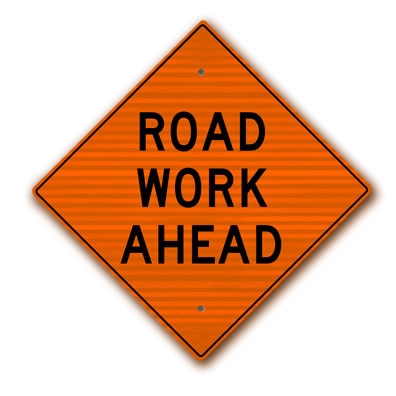 30 inch x30 inch  Road Work Ahead sign W-65RA22 - image 1