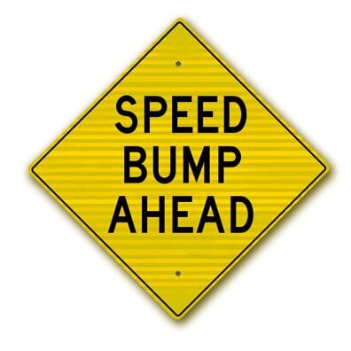 24 inch x24 inch  Speed Bump Ahead W16-7RA16 - image 1