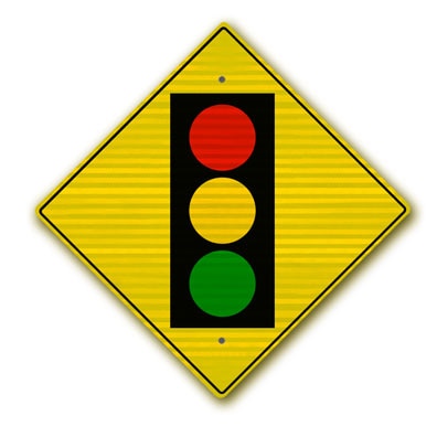 36 inch X36 inch  Traffic Signal Ahead With Symbol W3-3SRA27 - image 1