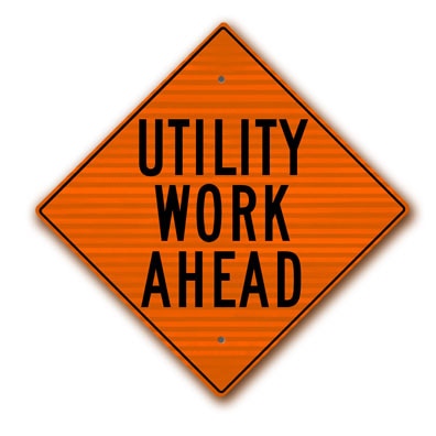 36 inch x36 inch  Utility Work Ahead W23-1RA27 - image 1