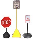 Tilt & Roll Plastic Portable Sign Poles